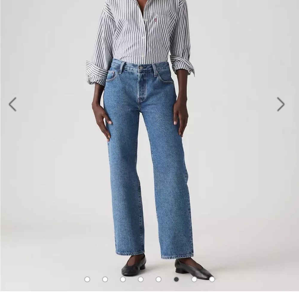 Levi's Women's 501 90s Ankle Blue Straight Jeans - Picture 6 of 11